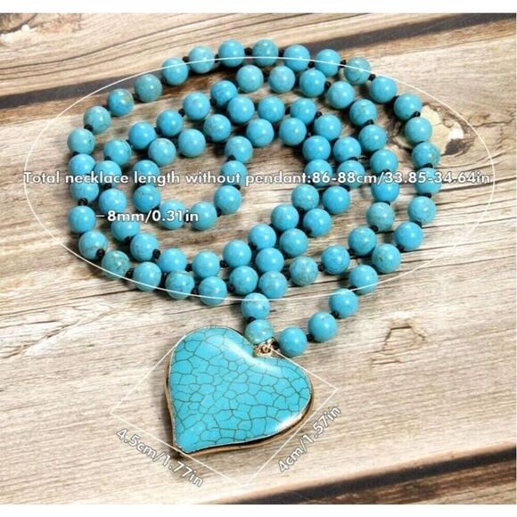 Turquoise Heart Necklace - Picture 4 of 4